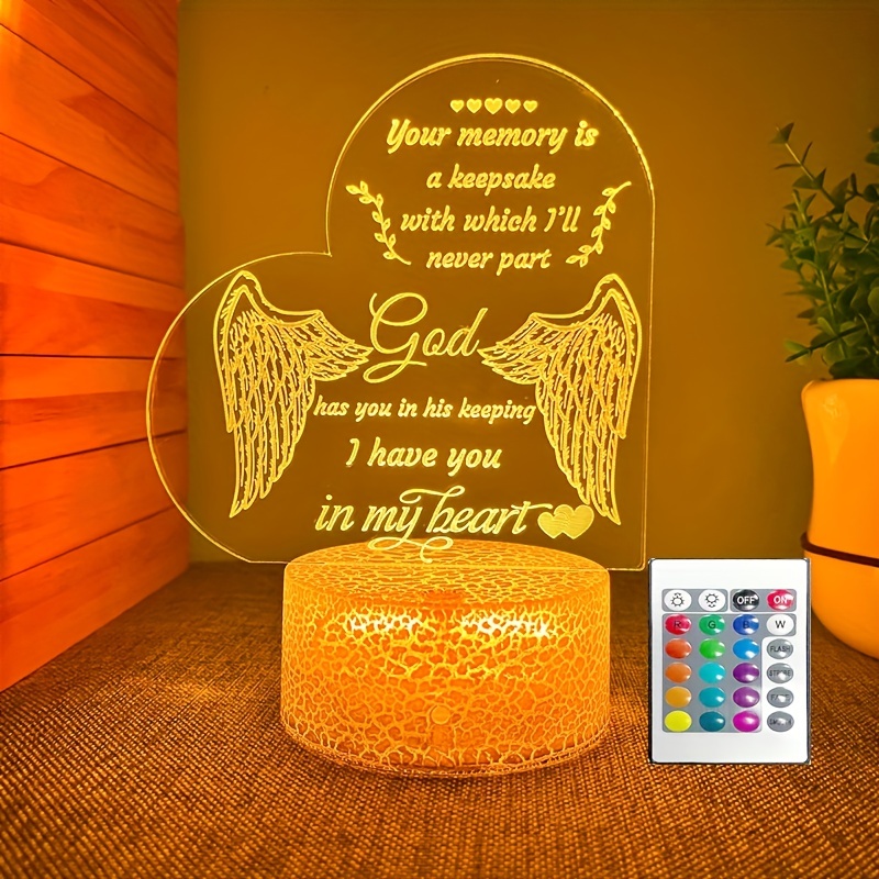 Night Light - My Angel Night Light Photo Memorial Gift For Loss Of Dad  Night light, Wing Heaven Dad Now He Is Mine