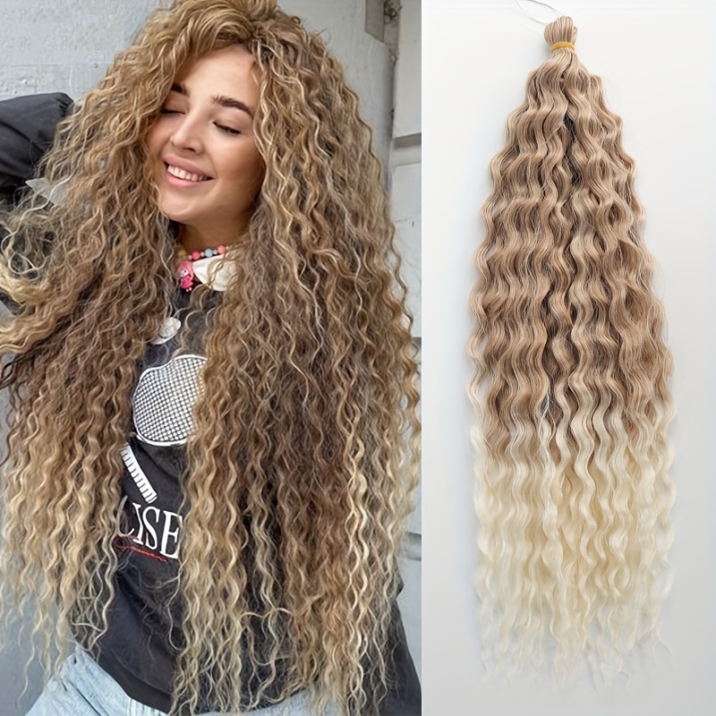 Deep Wave Crochet Hair Lungo Oceano Wave Braiding Hair - Temu Italy