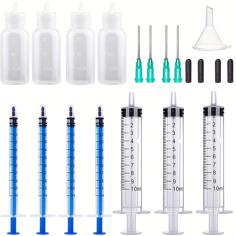 5 Set Glue Syringe 5ml Plastic Syringe with Sharp End Tip Needle