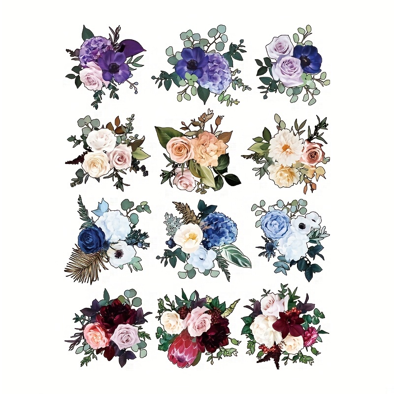 Lovely Deer Flower Stickers For Men, Iron-on Transfer Sticker For