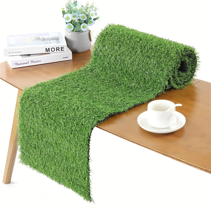 Grass Table Runner Green Artificial Tabletop Decor Boho Table Decor Moss  Table