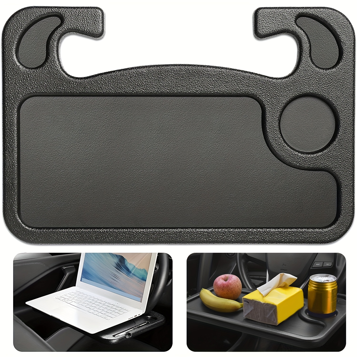 2 in 1 Car Steering Wheel Table Tray For iPad Laptop Dining Food