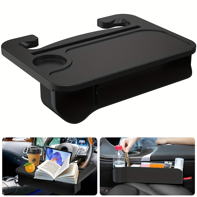 Auto-Lenkrad-Tablett – multifunktional, schwarz, tragbar, doppelseitig,  Laptop, iPad, Notebook, Tablet und Essenstisch für Fahrer, passend für die