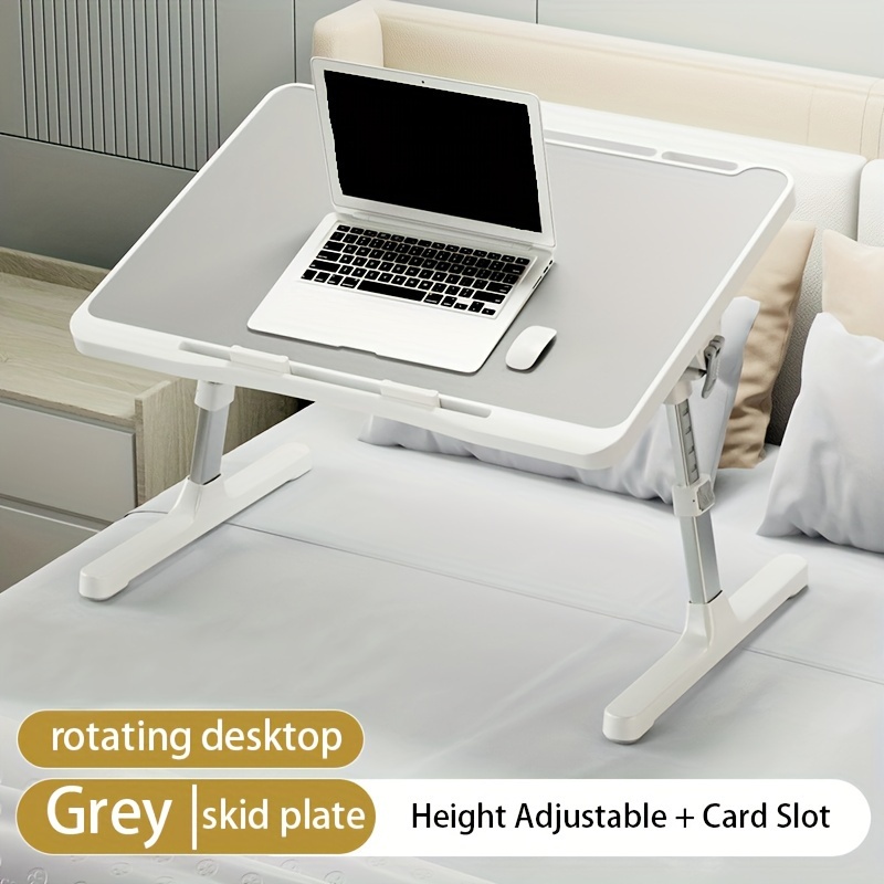 Mesa portátil ajustable para la cama Sofá portátil Bandeja del cuaderno Lap  Tablet Computer Soporte para comer Escritura Lectura con portavasos