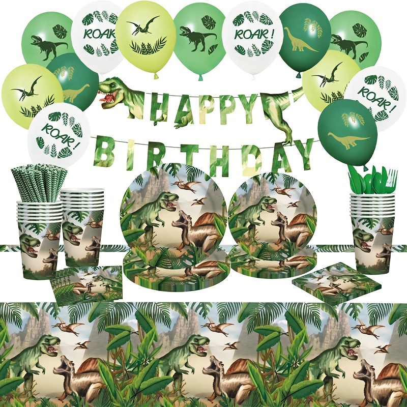 Reusable Dinosaur Straws--Dinosaur Birthday Party Supplies 24 Straws + 6  Tattoos