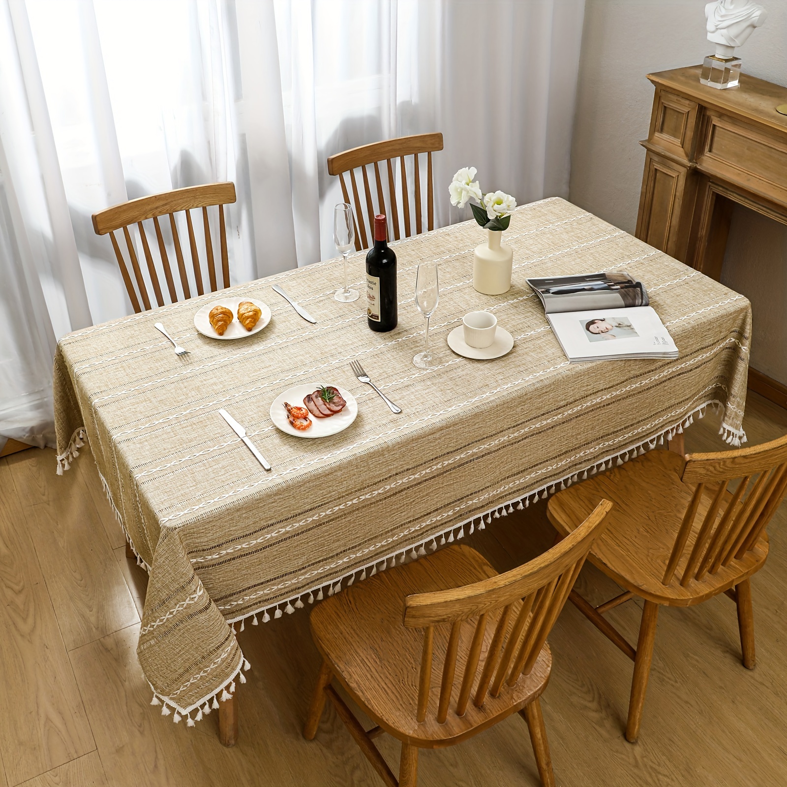 Chemin de table fait main Décoration de salle à manger et de cuisine bleue  Décoration unique pour dortoir et table Boho -  France