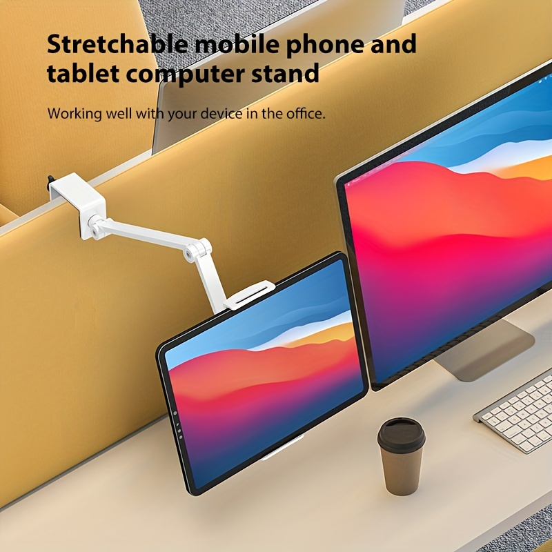 Soporte de pared para tablet con brazo plegable giratorio de 360° para  teléfono de 4-13 pulgadas y iPad Pro 12.9/Air/Mini, iPhone, Galaxy  Tab/Fold