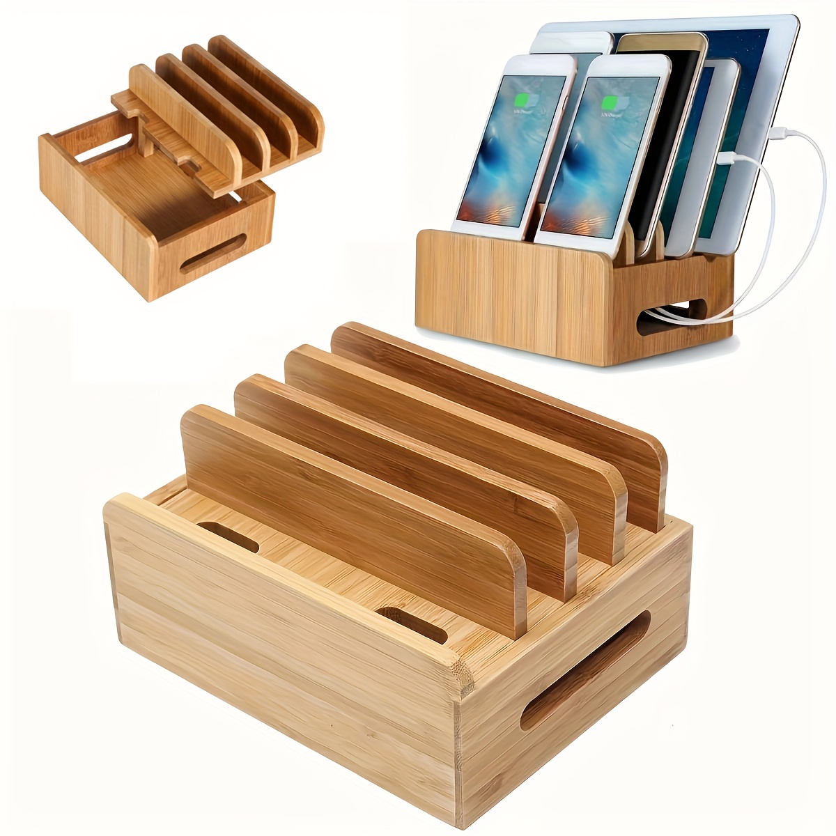 Dock per iPhone legno Docking Station stand Samsung Galaxy