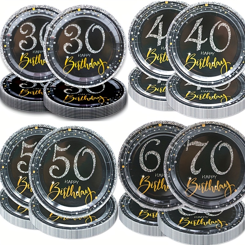 16 Pack Cheers to 60 Years Plastic Party Cups - 60th Birthday Decorations  for Men and Women, Anniversaries (Black, 16 oz) 