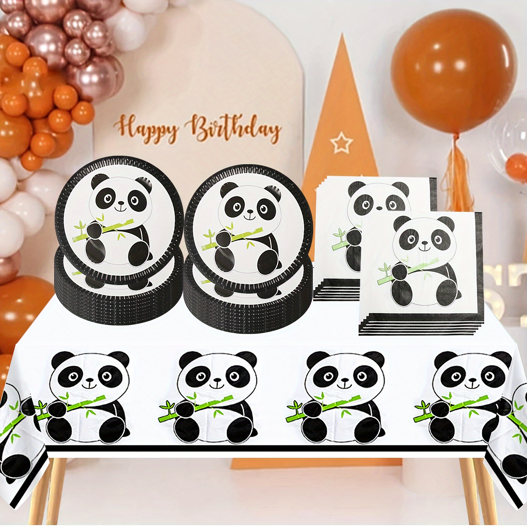 14Pièces Fournitures de Décorations de Gâteaux, Mini Jouet Panda