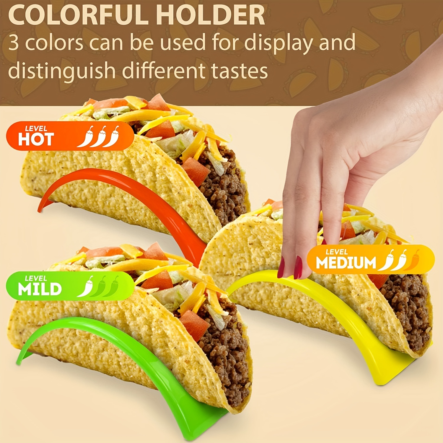 U-Taste 4pcs/6pcs Taco Holders Soportes Para Tacos Porta Taco