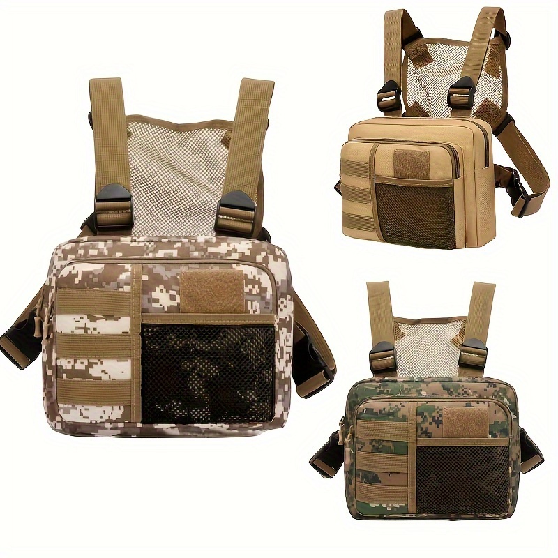 Cool Mens Chest Rig Bag Vest Hip Hop Streetwear A Functional Tactical  Camouflage
