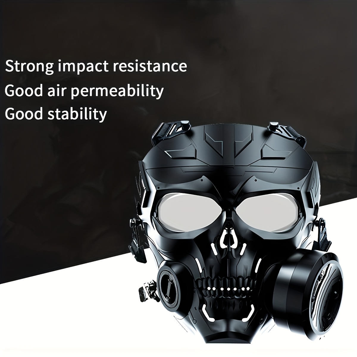 Máscara táctica de media cara + juego de gafas desmontables caza militar  Airsoft Paintball Full Face Protec