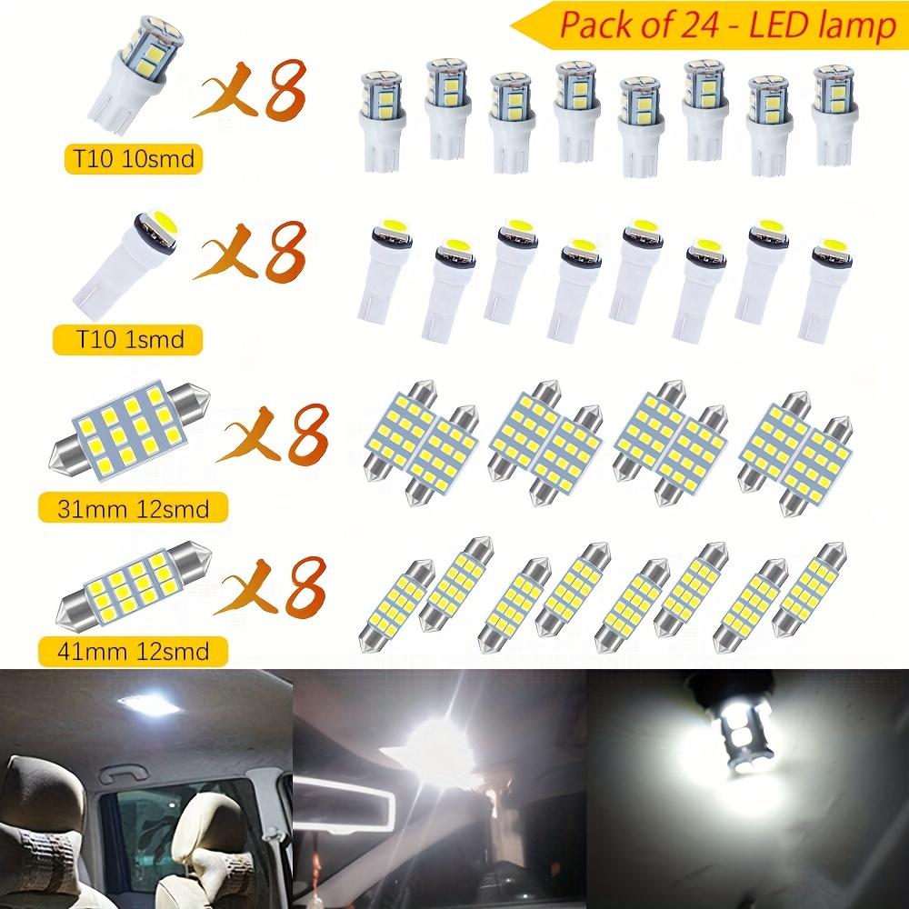 Ruiandsion 5pcs 6V BA9S LED Bulbs BA9 53 57 1895 64111 Warm White 2835 1SMD  LED Bulbs for Car Interior Side Door Courtesy Lights Map Lights