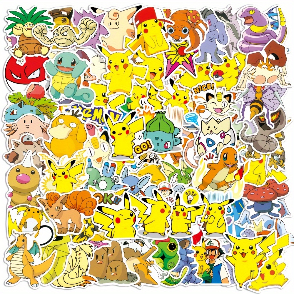 2PCS PIKACHU POKEMON Sticker Decal Wall My Family Car Laptop Door Case Label