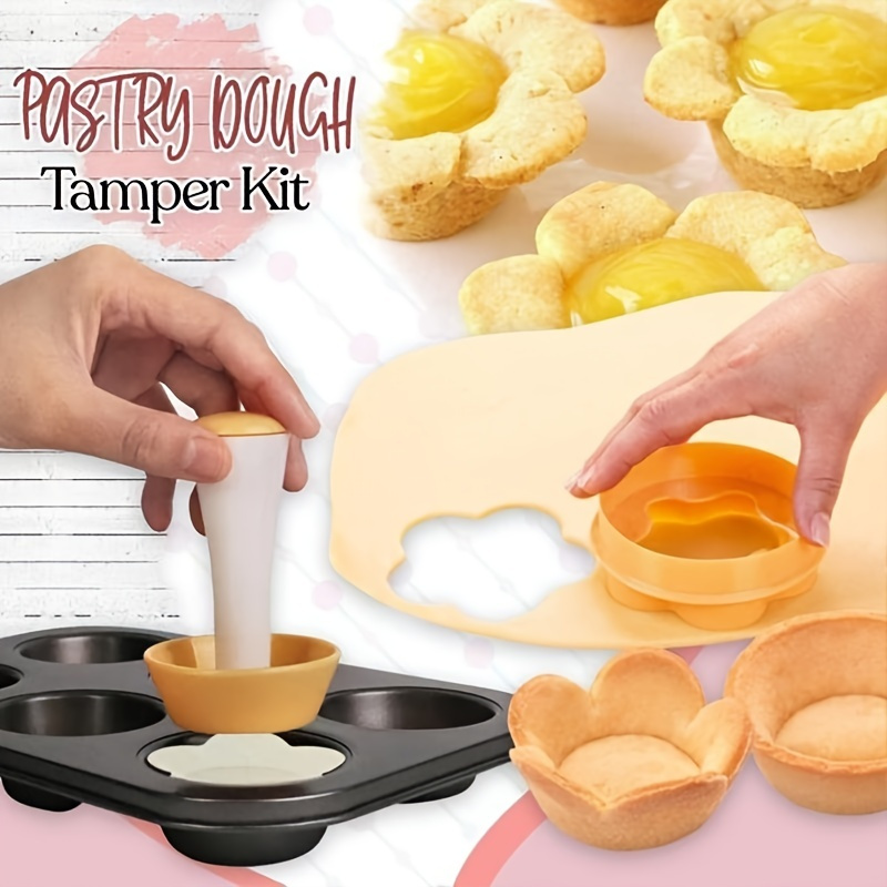 2pcs, Flower Pastry Cutter And Tart Tamper Set - Perfect For Baking Tarts,  Cookies, And Biscuit Cutters - Kitchen Gadgets And Accessories for restaura