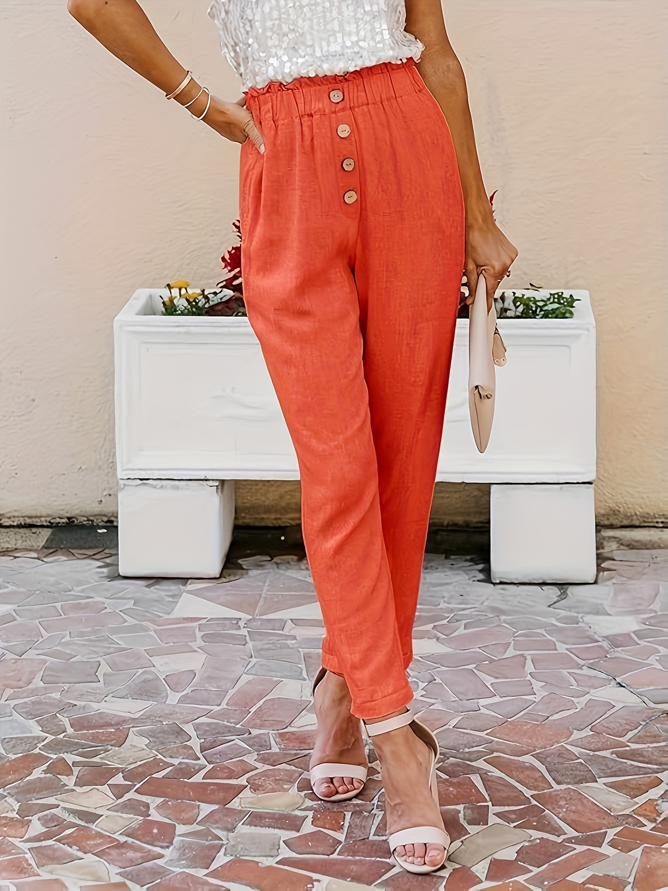 Pantalones Naranjas - Temu Mexico
