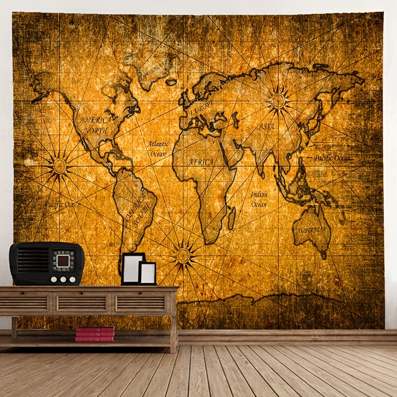 Grunge World Map No Frame Home Decor Room - Temu Belgium
