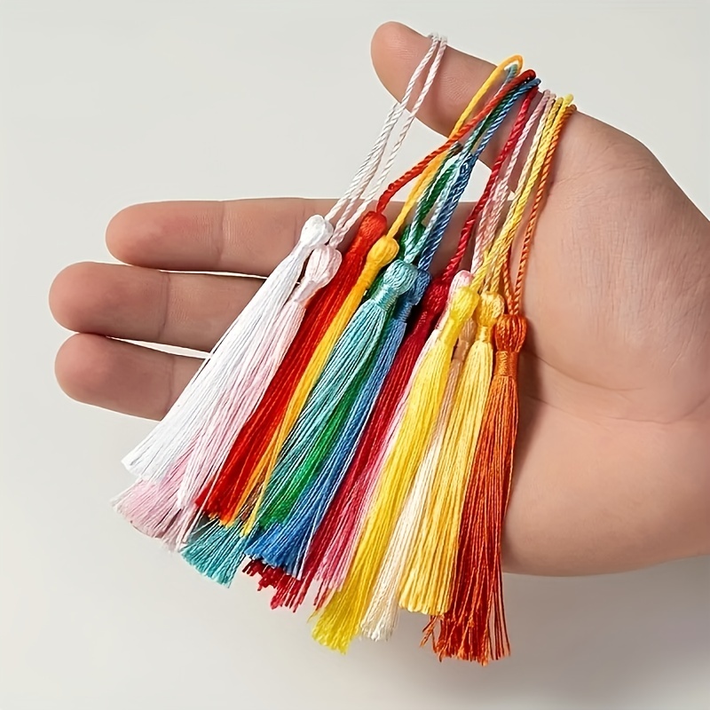 20pcs Gradient 13cm Tassels For Crafts Polyester Silk Tassel