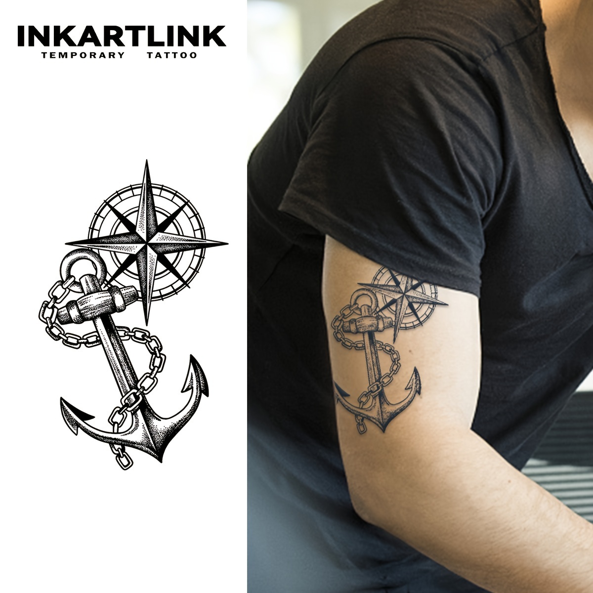 Pirate Ship Anchor Temporary Tattoos For Men Adults Women, Shark Compass  Pirate Captain Boat Tattoo Stickers, Long Lasting Shark Waterproof Fake  Tattoo Paste - Temu