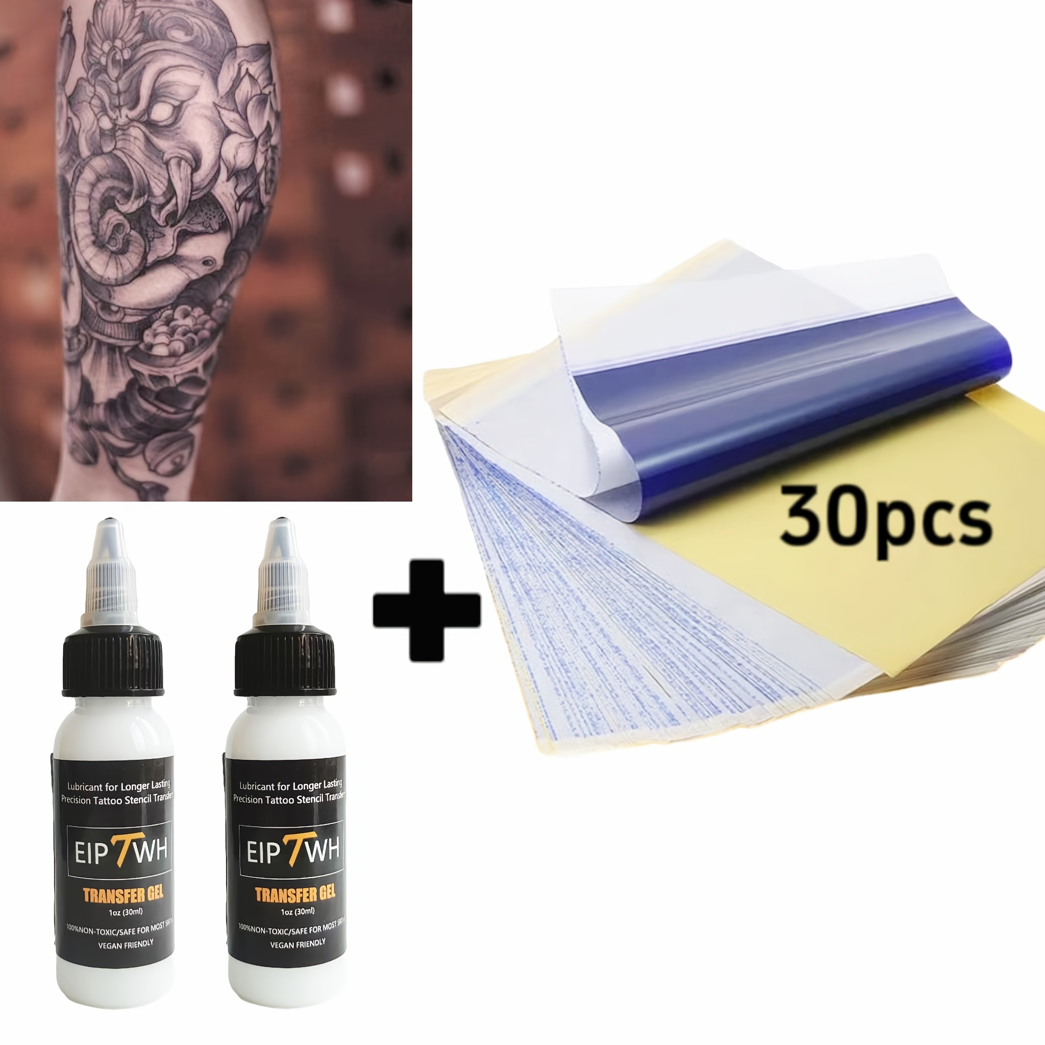 Tattoo Practice Skins with Transfer Paper - Autdor 30Pcs Tattoo