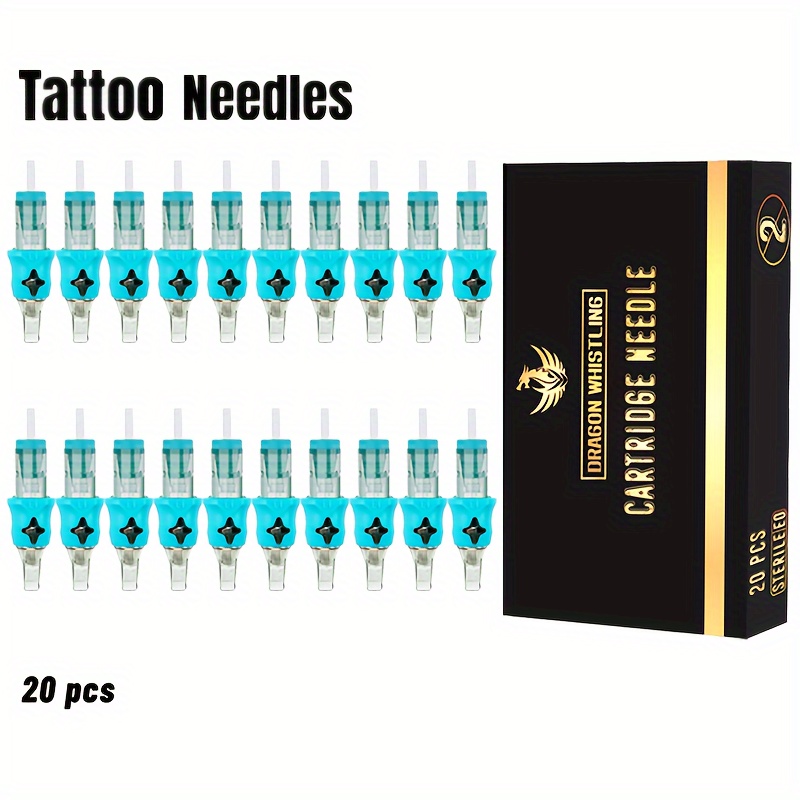 20pcs Wormhole Tattoo Cartridge Needles Mixed Needles, 1203RL 1205RL 1205RM  1207RM 5 Each, Suitable For Tattoo Masters And Tattoo Beginners