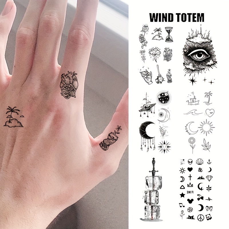 Temporary Tattoo Set For Men Women Chest Hand Arm Fake Viking Tattoo Body  Art