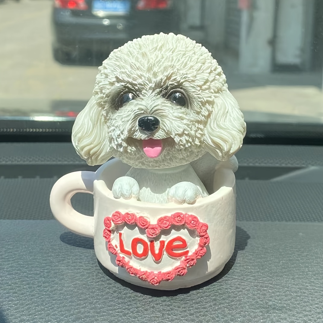 Dachshund Puppy in a Mug Resin Puppy in Ceramic Tea Cup with Paw Prints 6