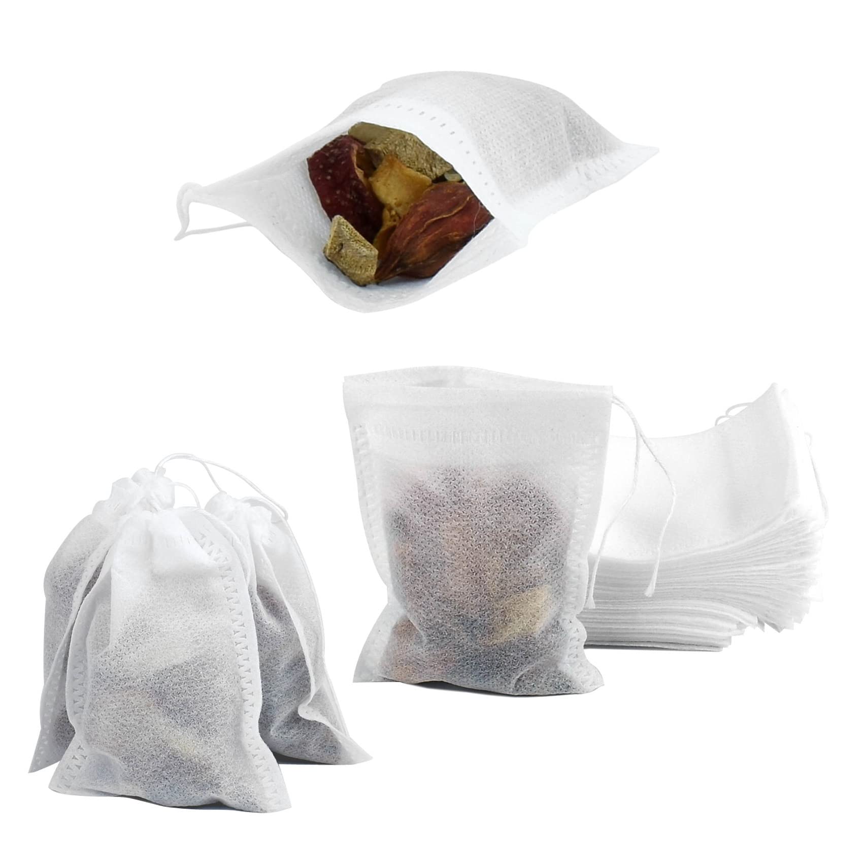 Reusable Drawstring Cotton Soup Bags Straining Herbs Bags Coffee Tea Brew  Bags Soup Gravy Broth Stew Bags;Reusable Drawstring Cotton Soup Bags