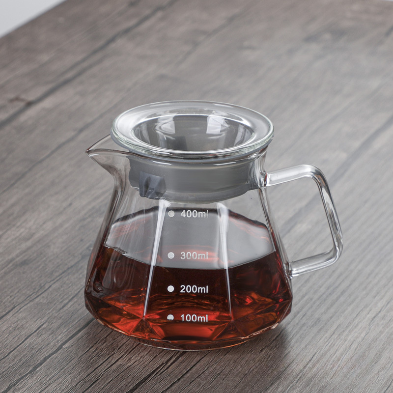 Unbreakable Gooseneck Kettle for Drip Coffee 20oz Pour Over Coffee Kettle Tea Kettle for Stove Top,600ml/20oz Glass Coffee Kettle with Lid,Water