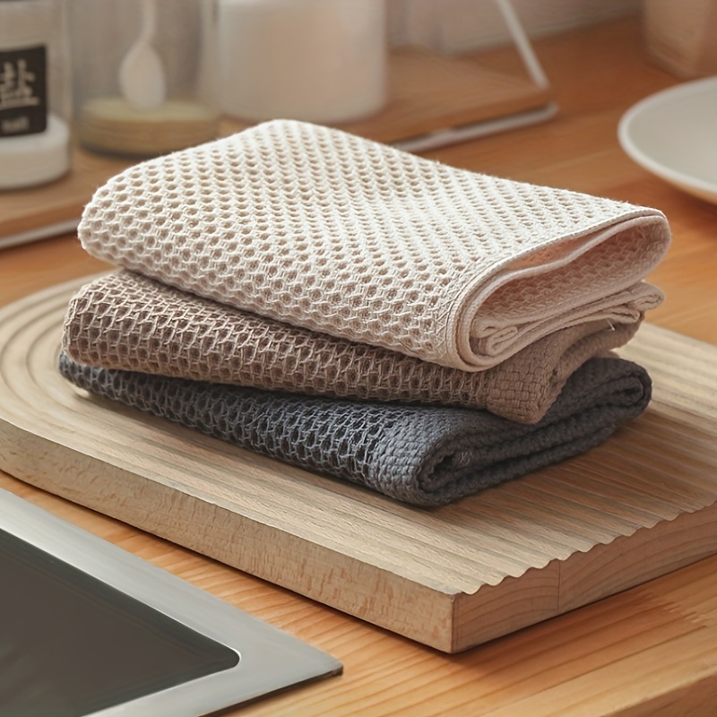 4PCS Cotton Waffle Weave Kitchen Towel Set,18x26 Inches Large Tea