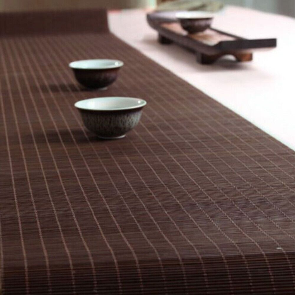Bamboo Table Mats Placemat Tea Placemats Mat Japanese Slat Tray Runner  Dining Set Place Heat Resistant Kung Washable