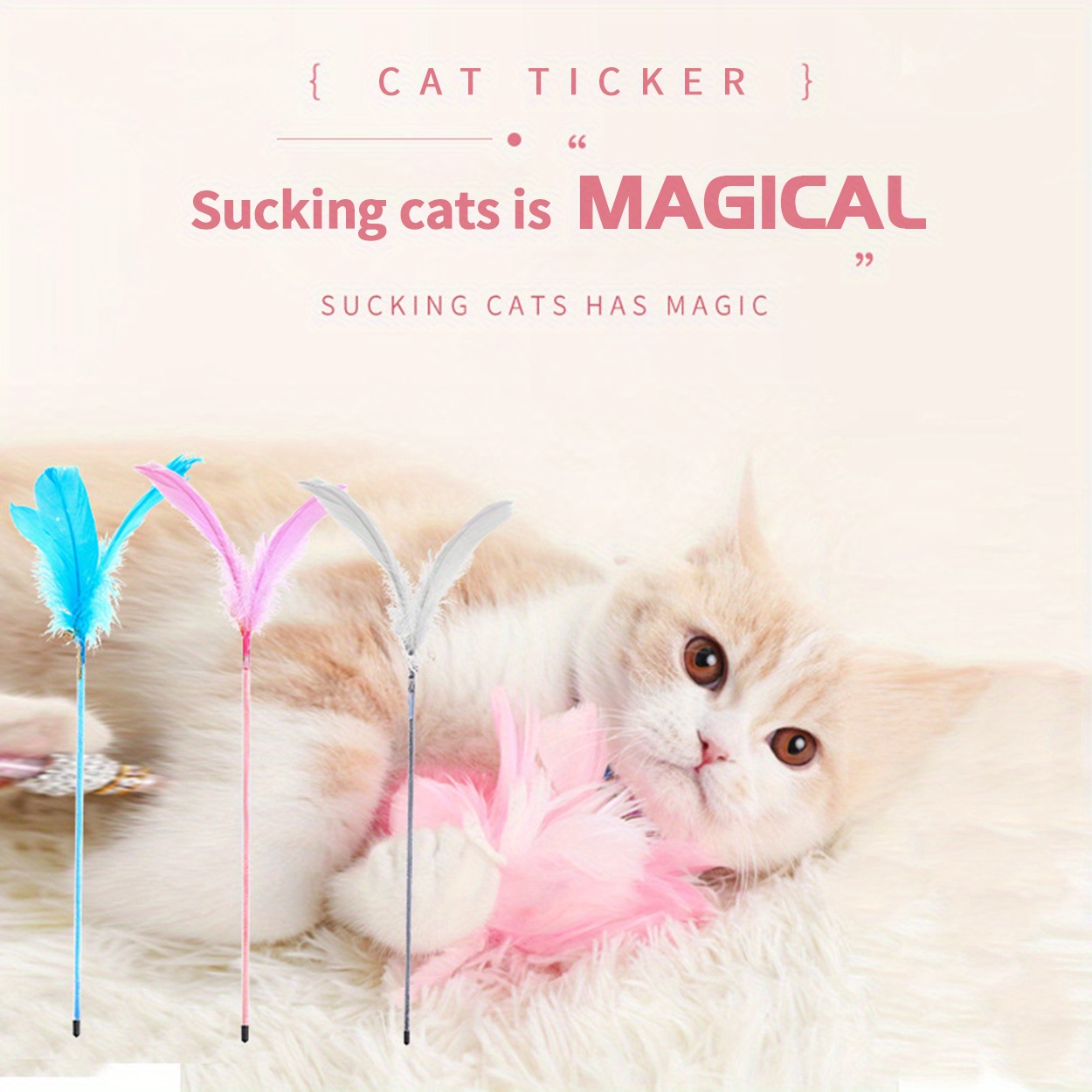 Cat Toy Retractable Cat Wand Toy Interactive Catcher Teaser - Temu