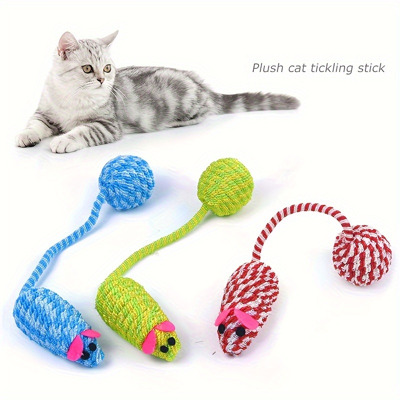 1Pc Fishing Rod Design Cat Teaser Retractable Cat Tickling Sticks
