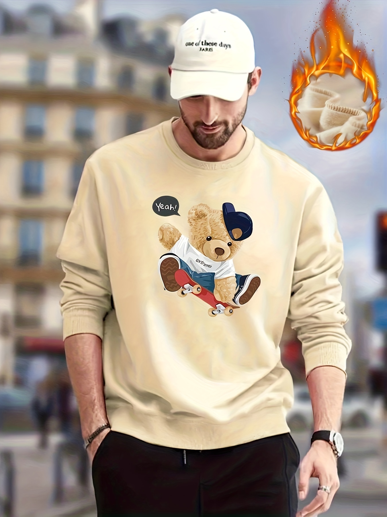 Sweater with shop bear on it