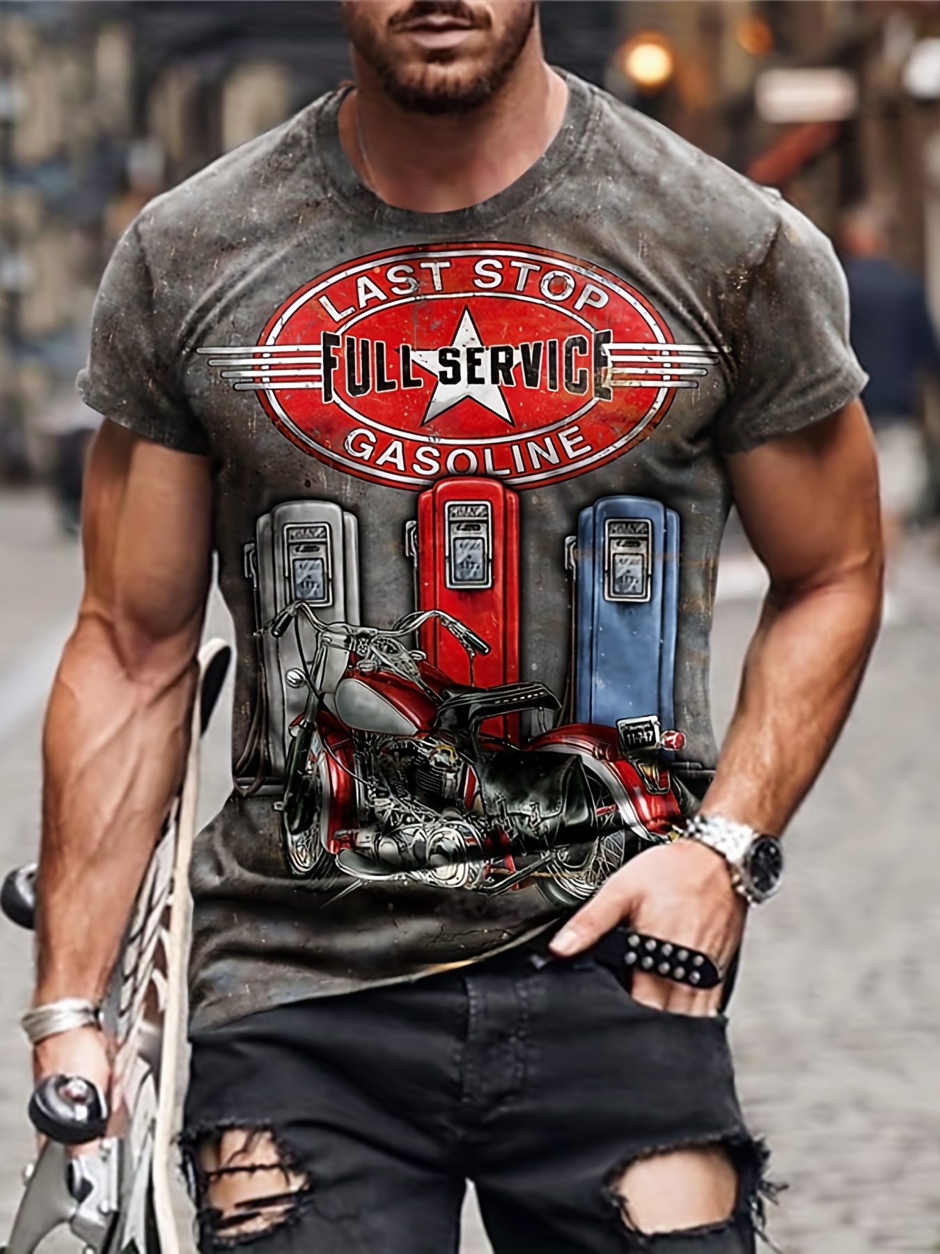 Accesorios de moto para hombre – Camiseta vintage para motocicleta