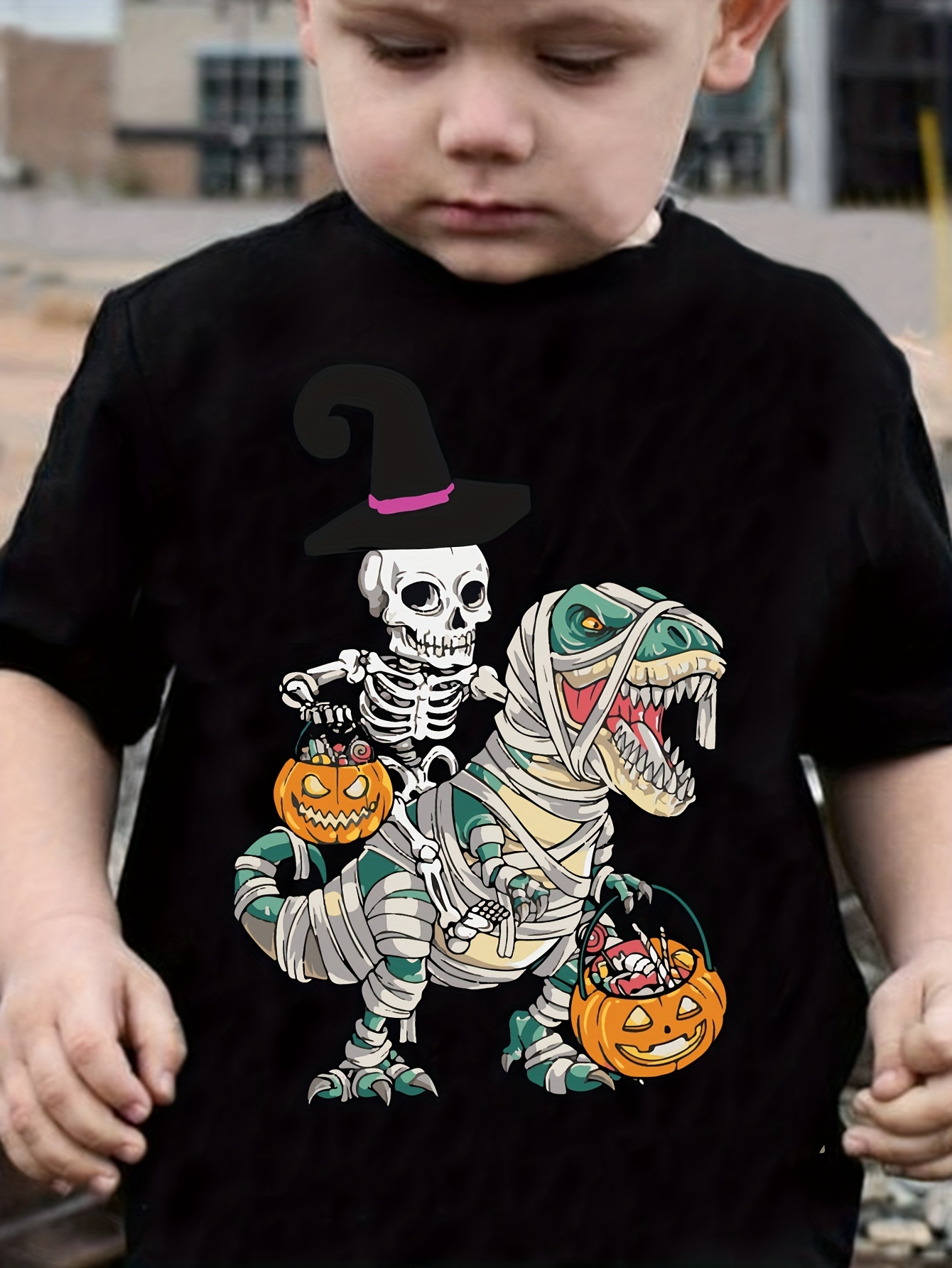 Skateboard Skull Car Print Boys Creative T shirt Casual - Temu