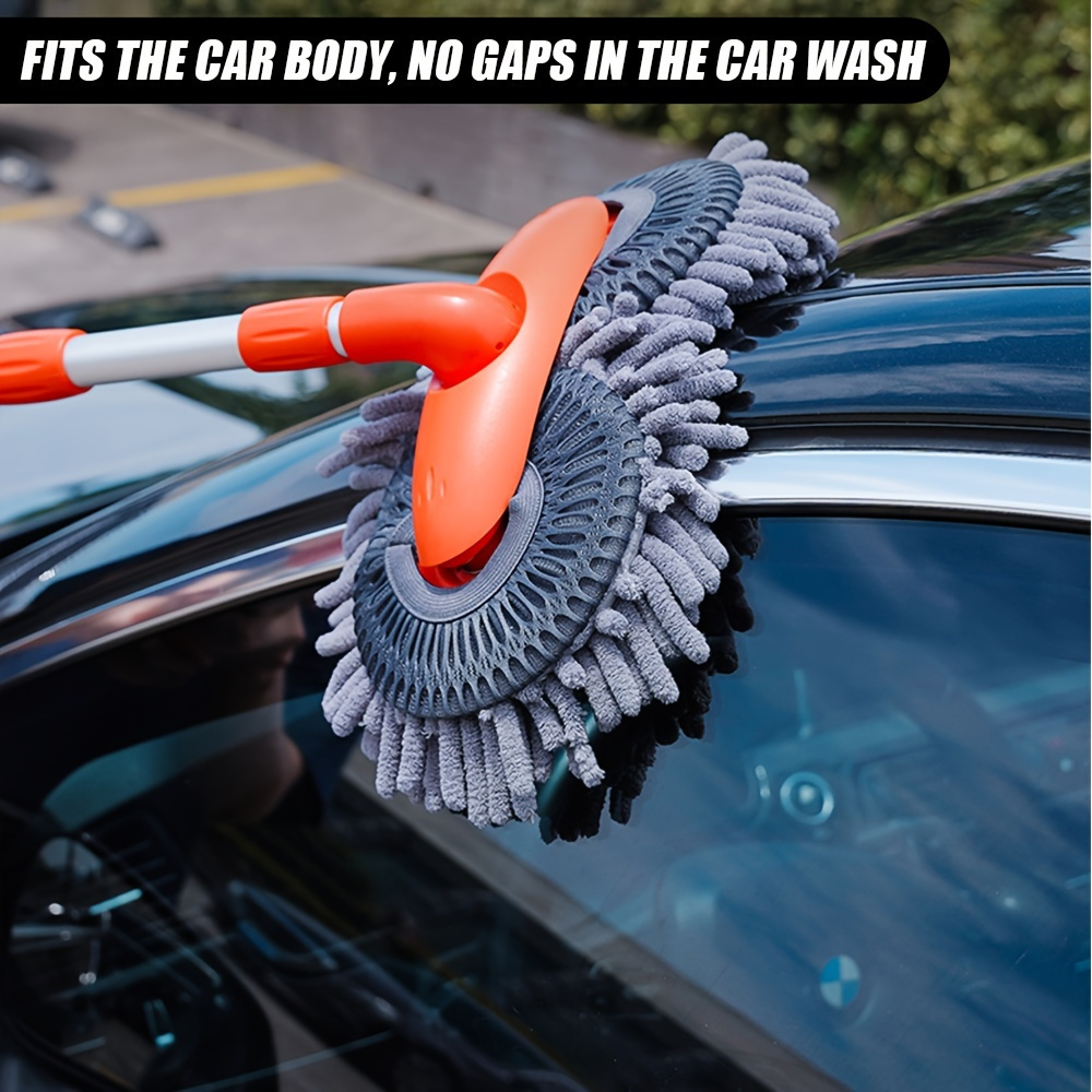 3 In 1 Car Window Cleaner Brush Kit Windshield Wiper Microfiber Brush Auto  Wash Tool With Long Handle Car Cleaning Accessories