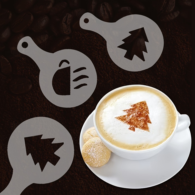 16Pcs Hot Valentines Coffee Latte Art Stencils DIY Decorating Cake  Cappuccino Foam Tool