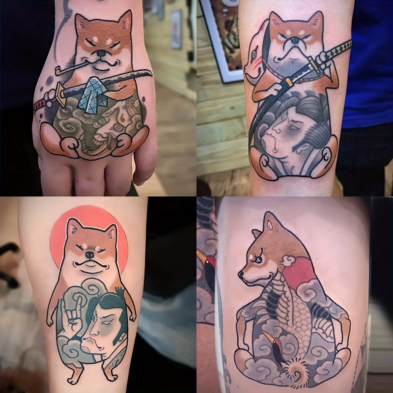 Comprar 1PC Fox impermeable lindo dibujos animados tatuajes