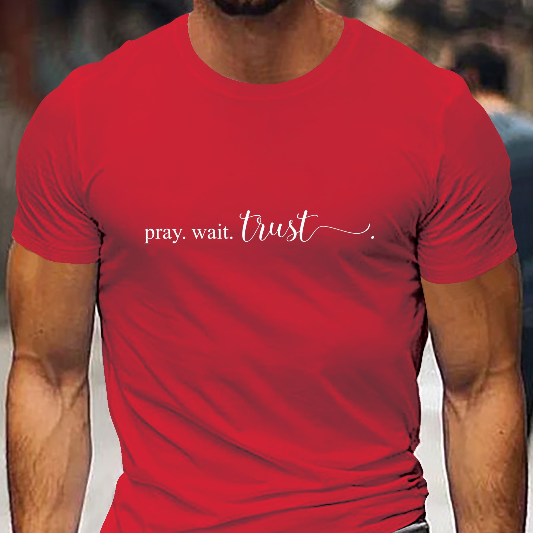 

Crew Neck Fish Print Men's Fashionable Summer Short Sleeve Sports T-shirt, Comfortable And Versatile