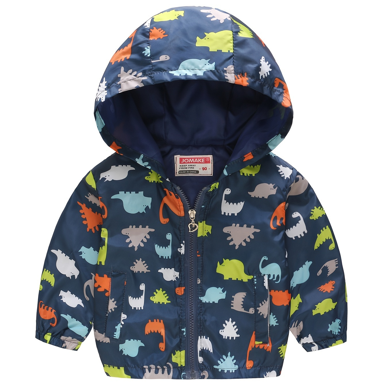 Boys Cartoon Dinosaur Car Camouflage Jacket Coat Windbreaker Hooded Long Sleeves Casual Kids Clothes