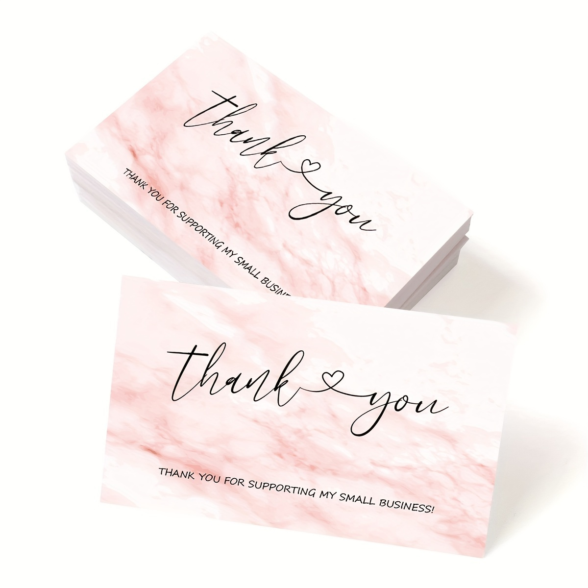 

50pcs Thank You Cards Small Business 2.1 X 3.5 Inches Thank You For Your Order Cards.thank You For Your Support Cards Forwedding, Gift Cards, Christmas, Graduation, Baby Shower