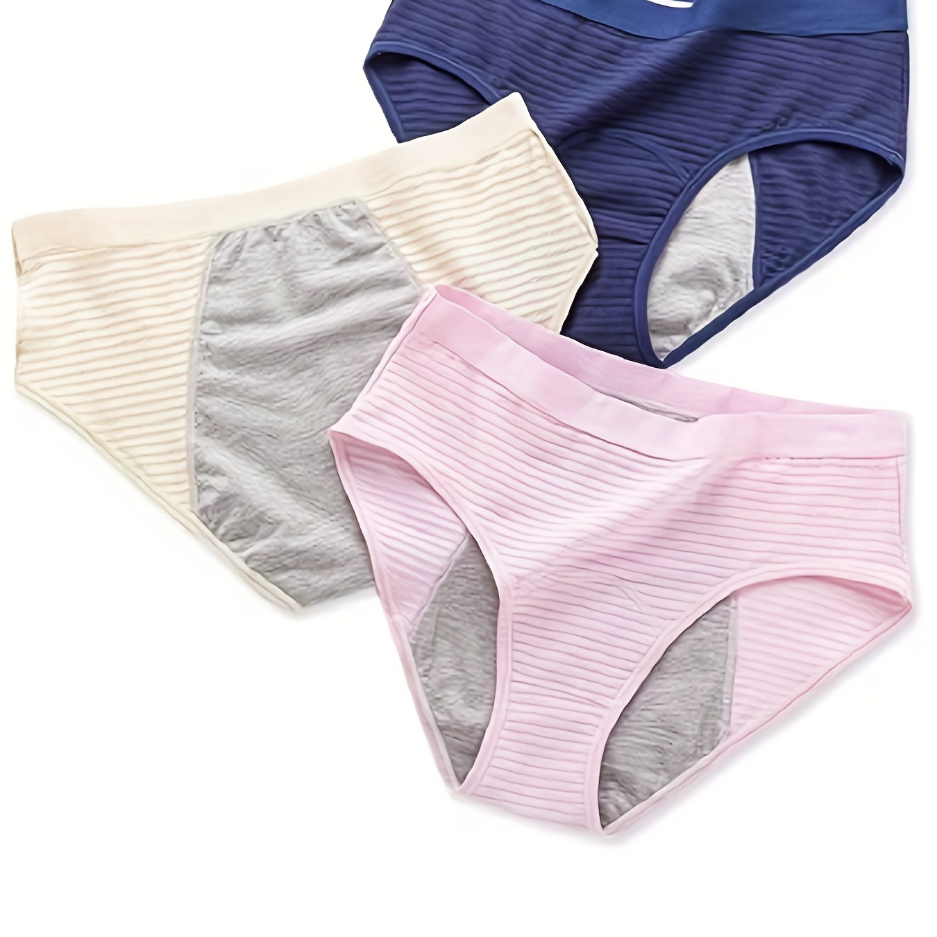 Letter Tape Striped Period Panties Comfortable Breathable - Temu Canada