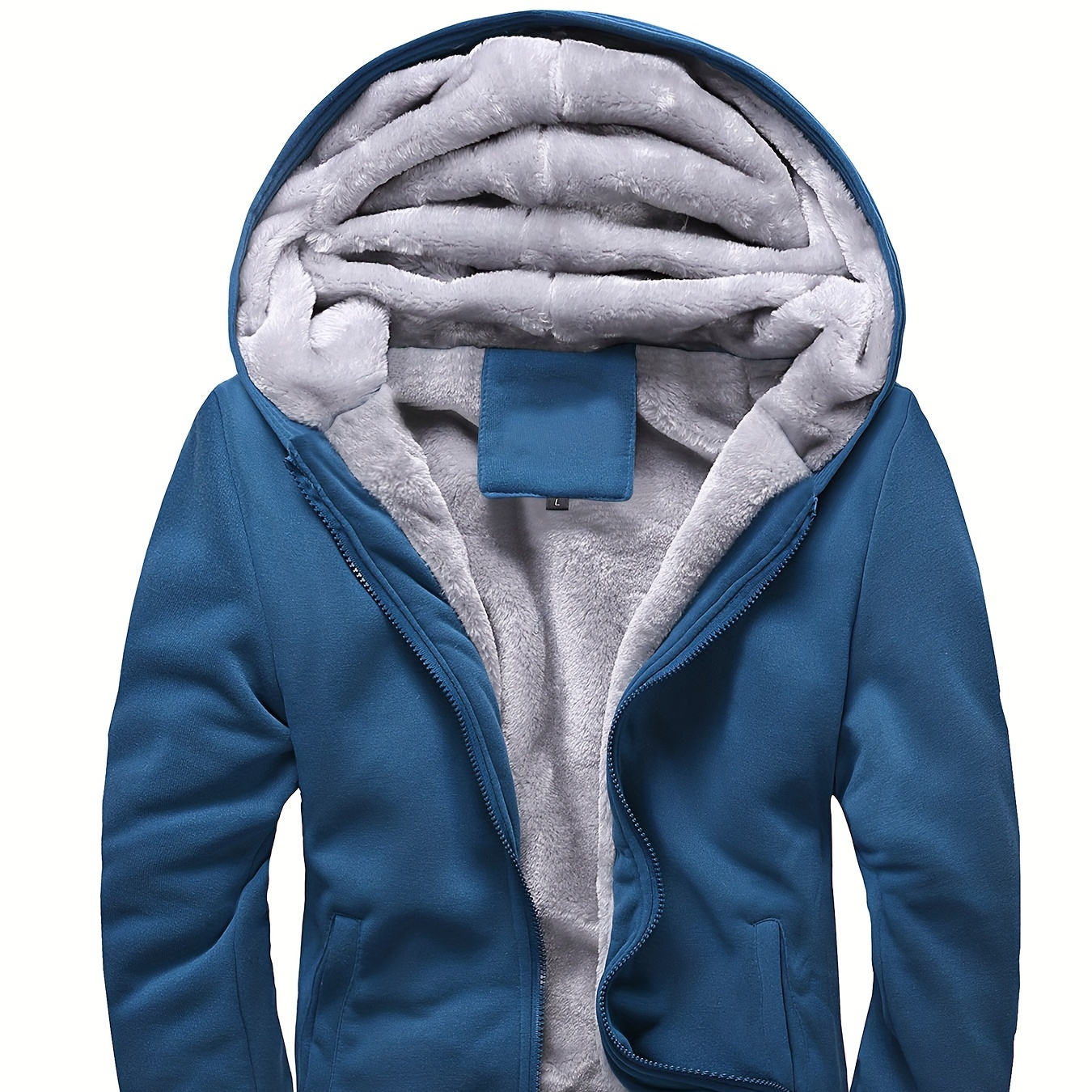 

Winter Jacket Men's Fleece Casual Cardigan Autumn And Winter Warm Hooded Jacket 2023