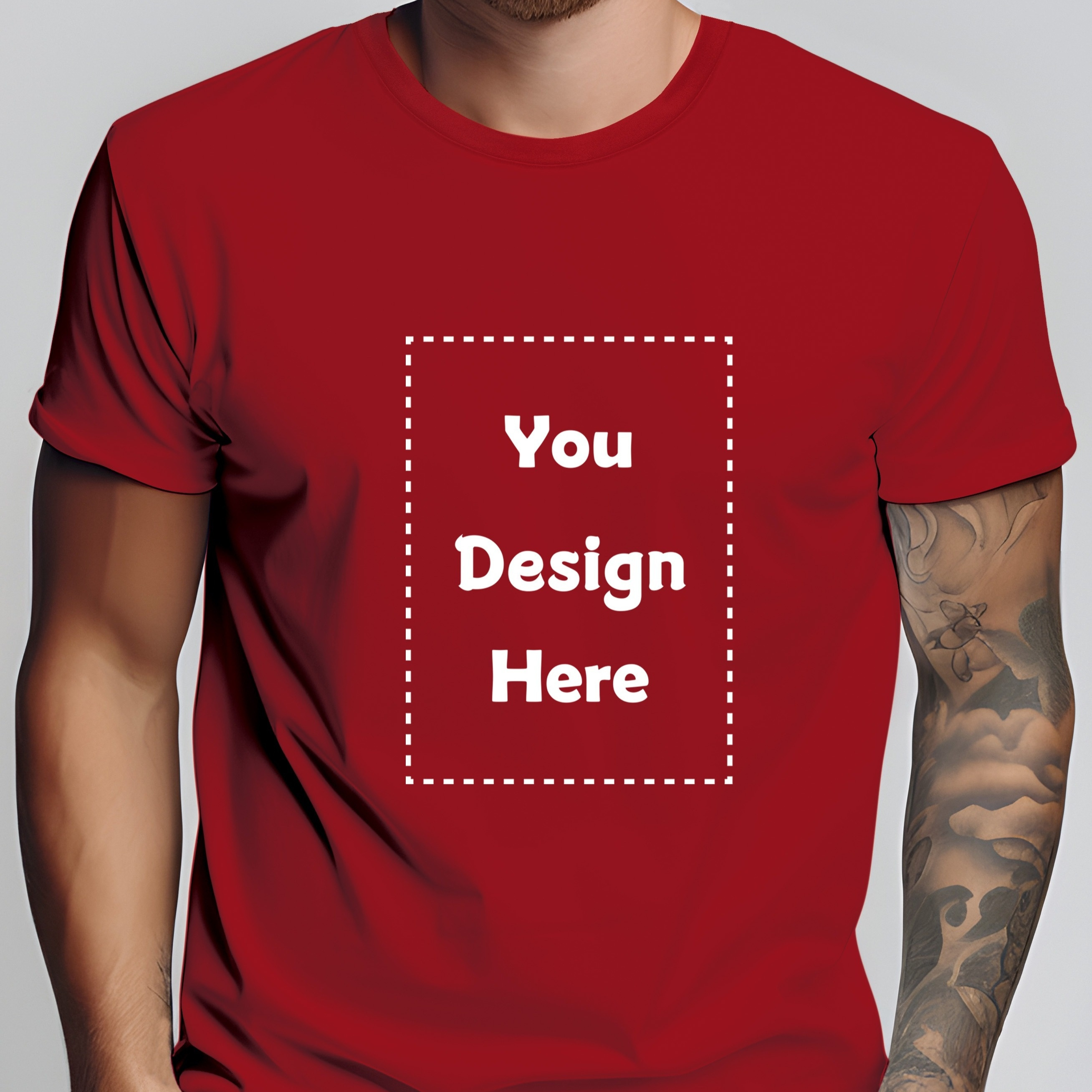 

Custom Men's Letter Graphic Short Sleeve T-shirt, Comfy Stretchy Trendy Tees For Summer, Casual Fashion Clothing