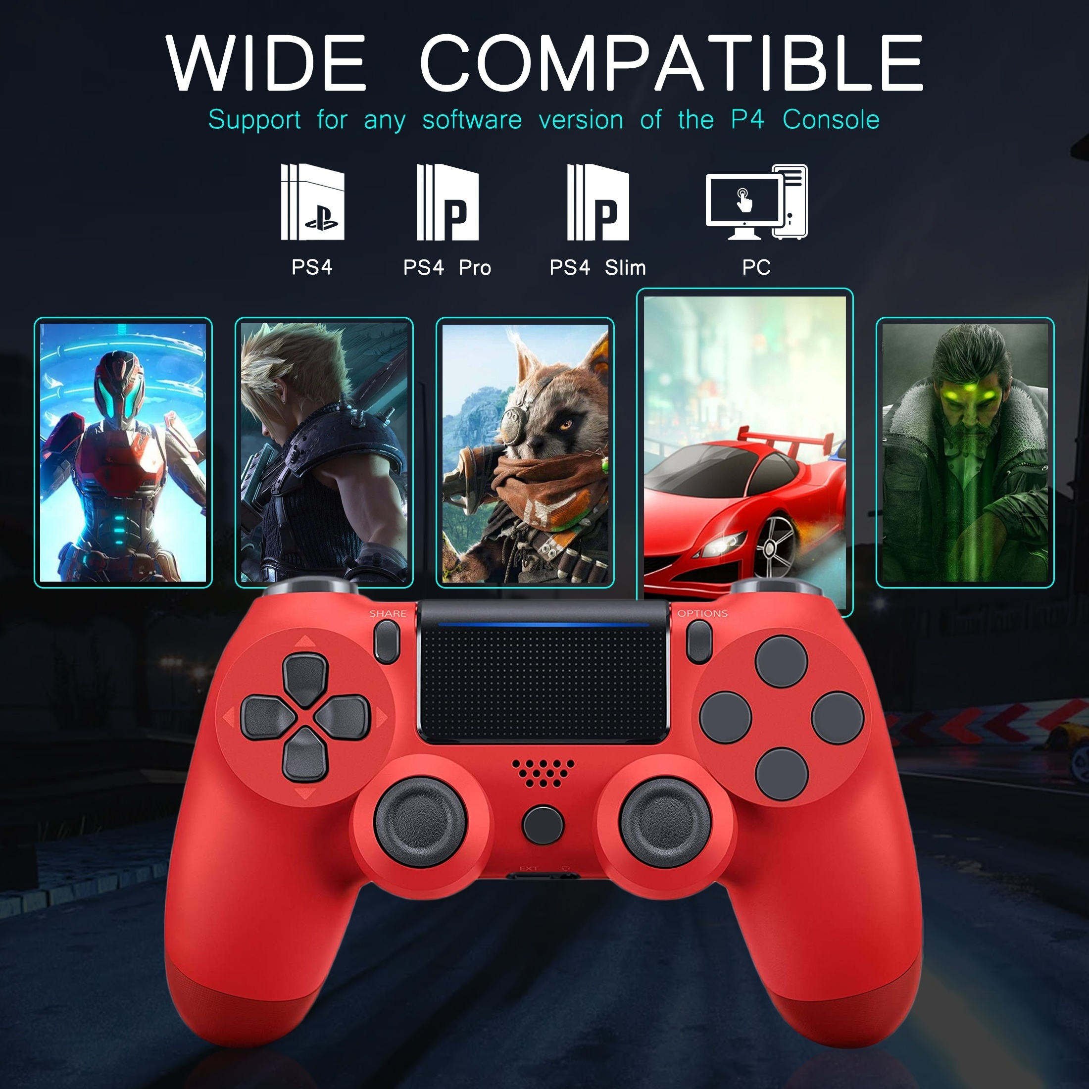 Wireless Controller For Ps4/pro/slim( Not For Ps5) Gamepad - Temu