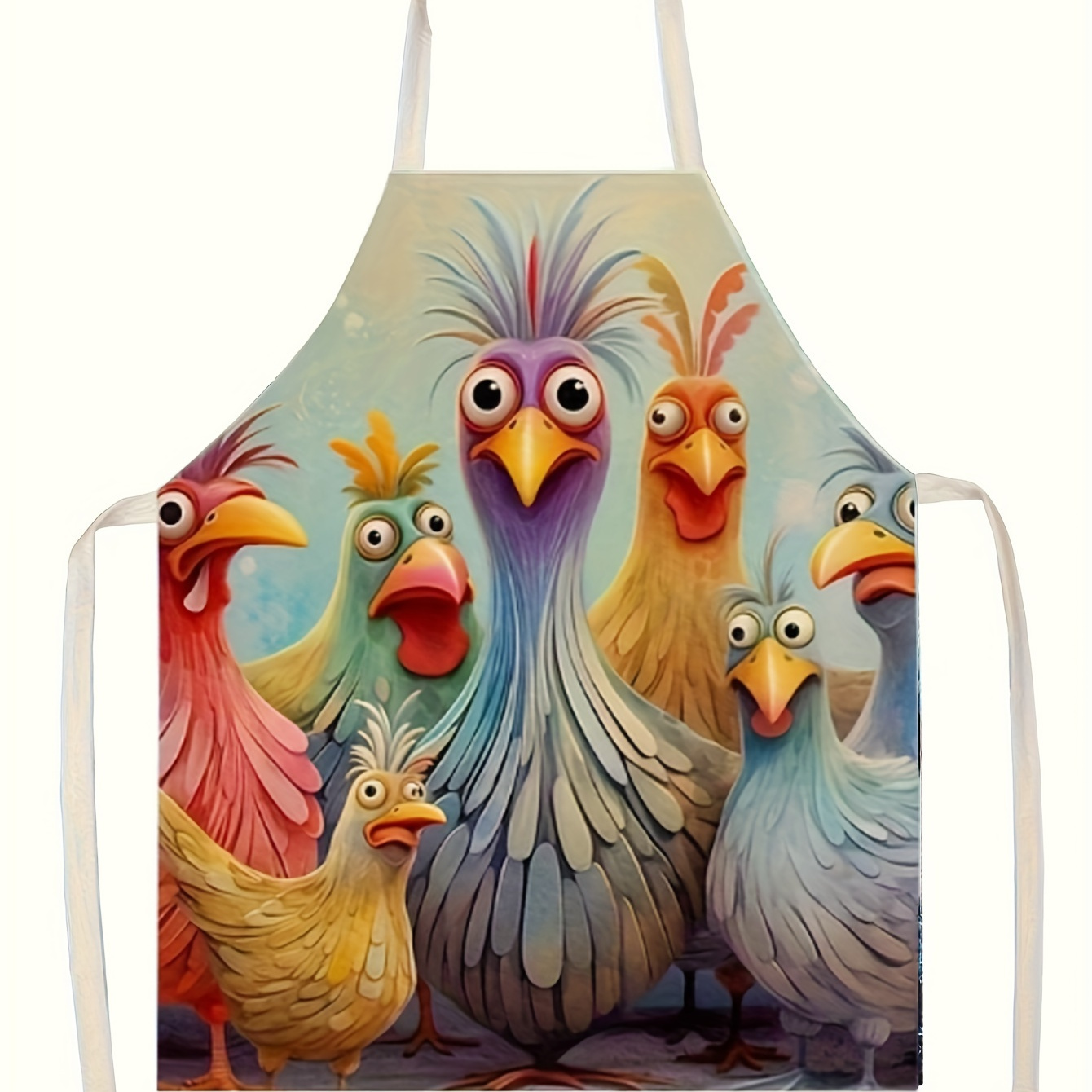 

Creative Cartoon Aprons For Couples With Unique Chicken Design