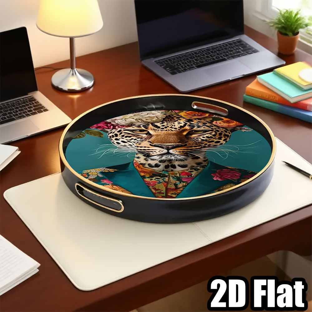TEMU []2d Flat, Glass Decorative Trays, 1pc, Storage For Jewelry, Perfumes, Bottles, Heat Insulation, For Living Room, Kitchen, Bedroom, Bathroom,