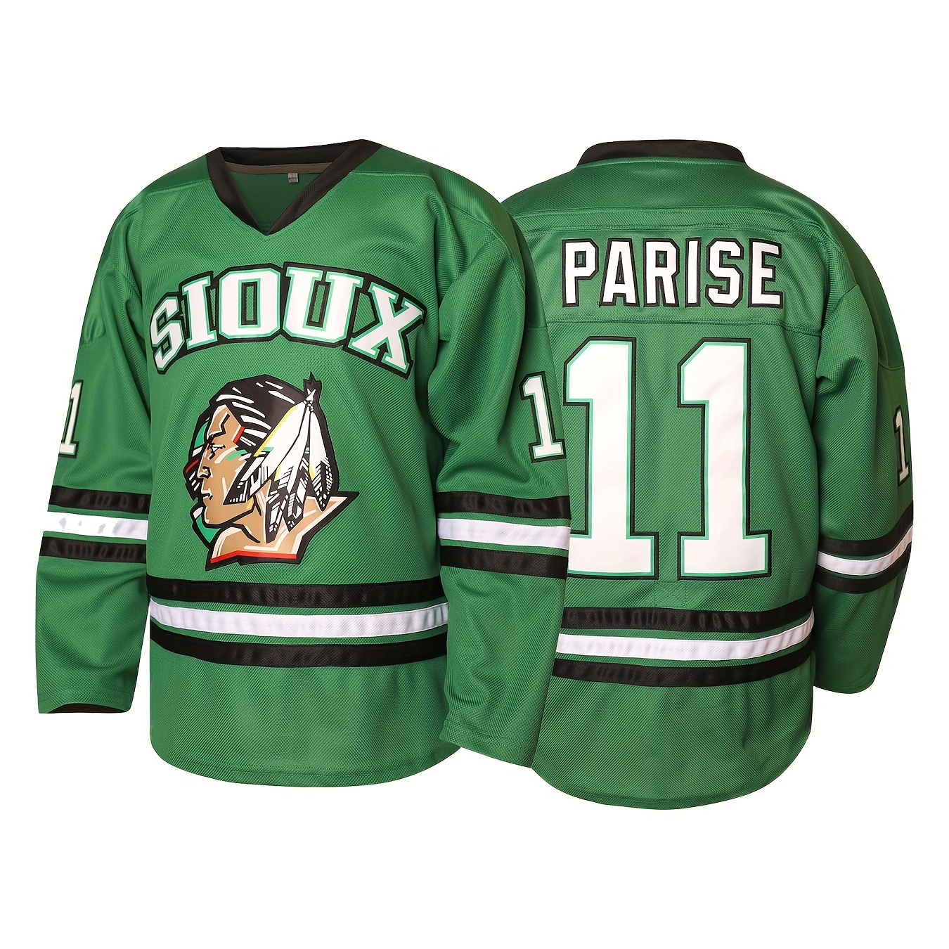 

Men's Hockey Jersey, Polyester V-neck Sports Jersey, Loose Fabric Top, With Embroidered Lettering And , For Casual, Daily, Training, Team Sports, Parties, And Special Occasions